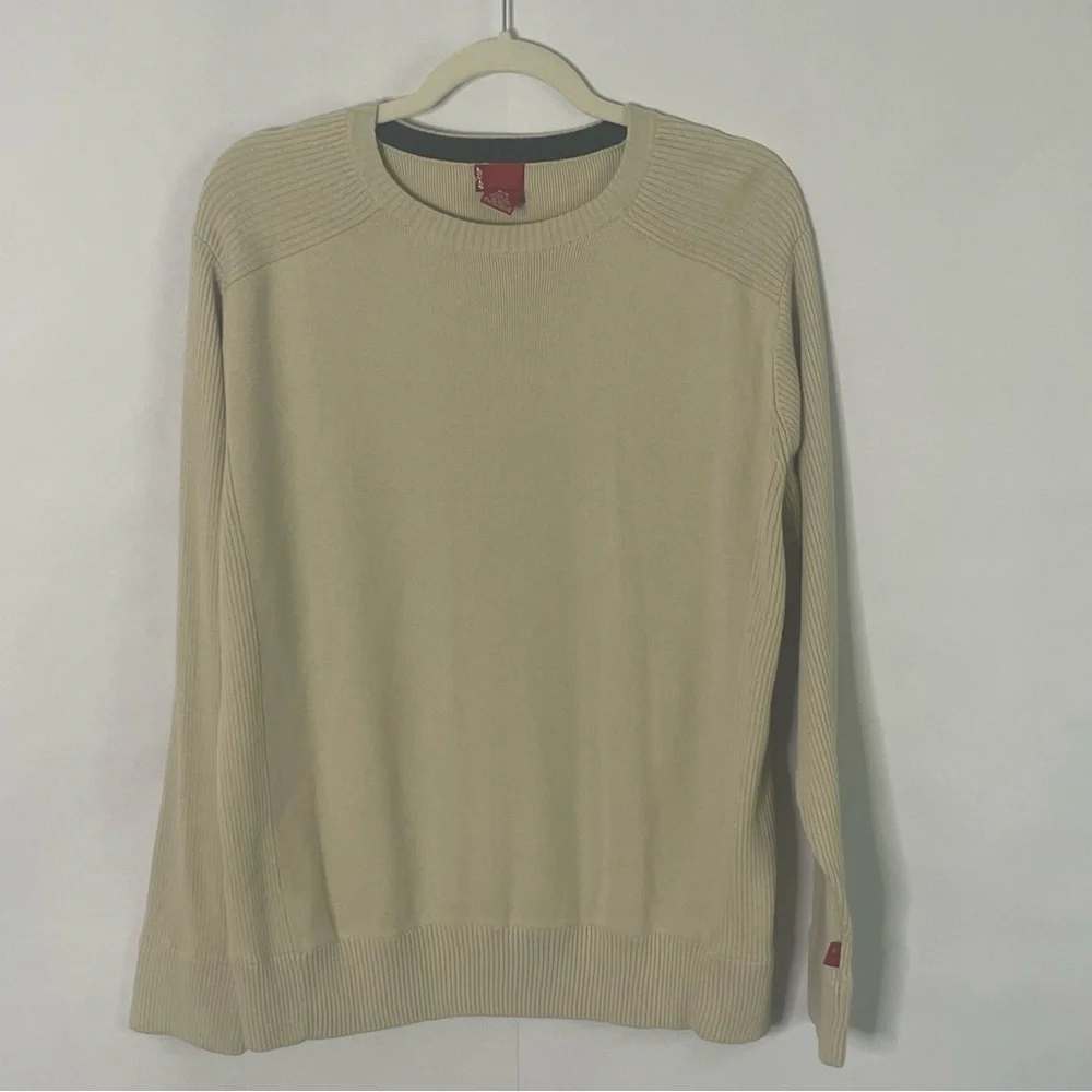 Levi’s men’s neutral beige Cotton long sleeve ribbed pullover sweater Size M